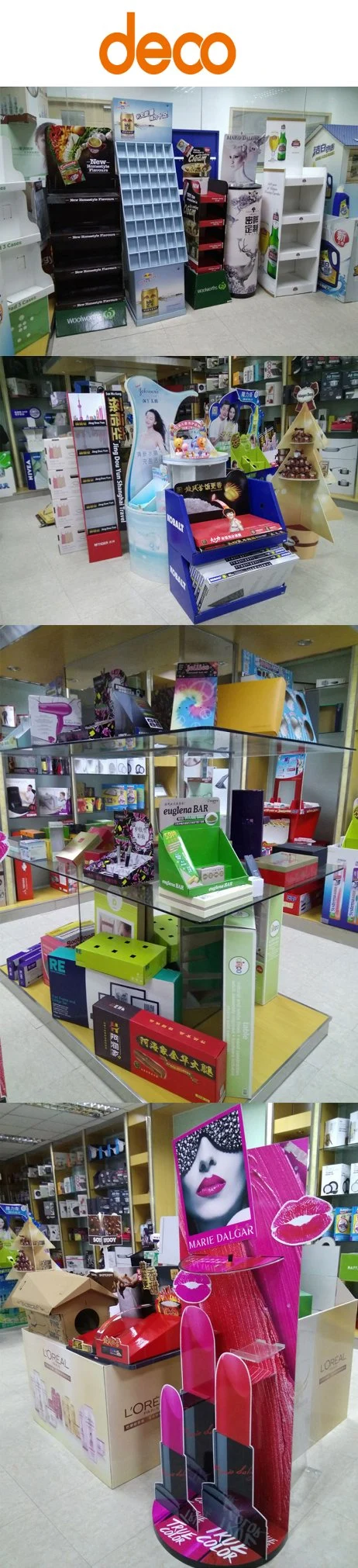 Custom 3 Tier Promotional Cardboard Floor Display Standing for Kids Health Care Products