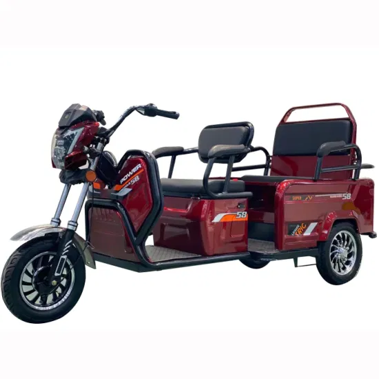 Nova motocicleta triciclo elétrico promocional para uso de passageiros e carga