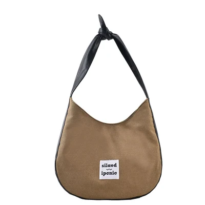Bolsa de designer de correspondência de cores da moda, sacola de compras de ombro de lona de lazer para promoção
